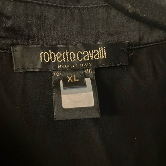 Roberto Cavalli black silk button down - Picture 3 of 8